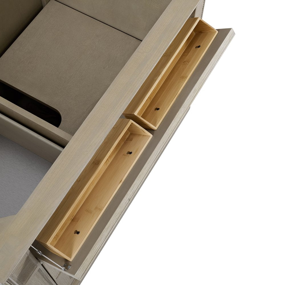 James Martin - Lorelai 36" Single Vanity, Whitewashed Oak, w/ 3 CM Phantome Eclos Top - 424-V36-WWO-3PHT view 14