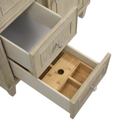 James Martin - Lorelai 36" Single Vanity, Whitewashed Oak w/ 3 CM White Zeus Silestone Top - 424-V36-WWO-3WZ view 15