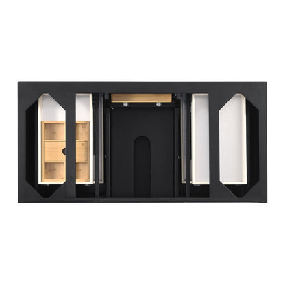 James Martin - Lorelai 48" Single Vanity, Black Onyx w/ 3 CM Charcoal Soapstone Silestone Top - 424-V48-BKO-3CSP view 6