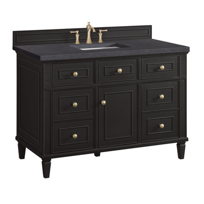 James Martin - Lorelai 48" Single Vanity, Black Onyx w/ 3 CM Charcoal Soapstone Silestone Top - 424-V48-BKO-3CSP view 10