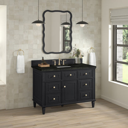 James Martin - Lorelai 48" Single Vanity, Black Onyx, w/ 3 CM Phantome Eclos Top - 424-V48-BKO-3PHT view 4