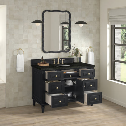 James Martin - Lorelai 48" Single Vanity, Black Onyx, w/ 3 CM Phantome Eclos Top - 424-V48-BKO-3PHT view 5