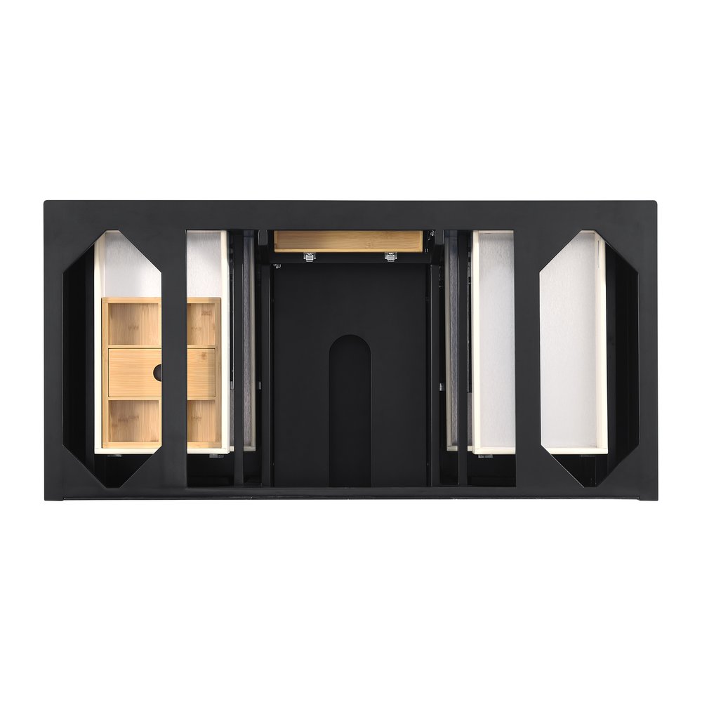 James Martin - Lorelai 48" Single Vanity, Black Onyx, w/ 3 CM Siberian Silestone Top w/FreePower Wireless Charger - 424-V48-BKO-FSFR view 5