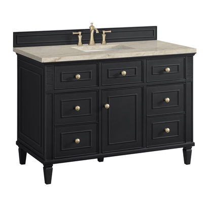 James Martin - Lorelai 48" Single Vanity, Black Onyx, w/ 3 CM Tajnar Eclos Top - 424-V48-BKO-3TJR view 10