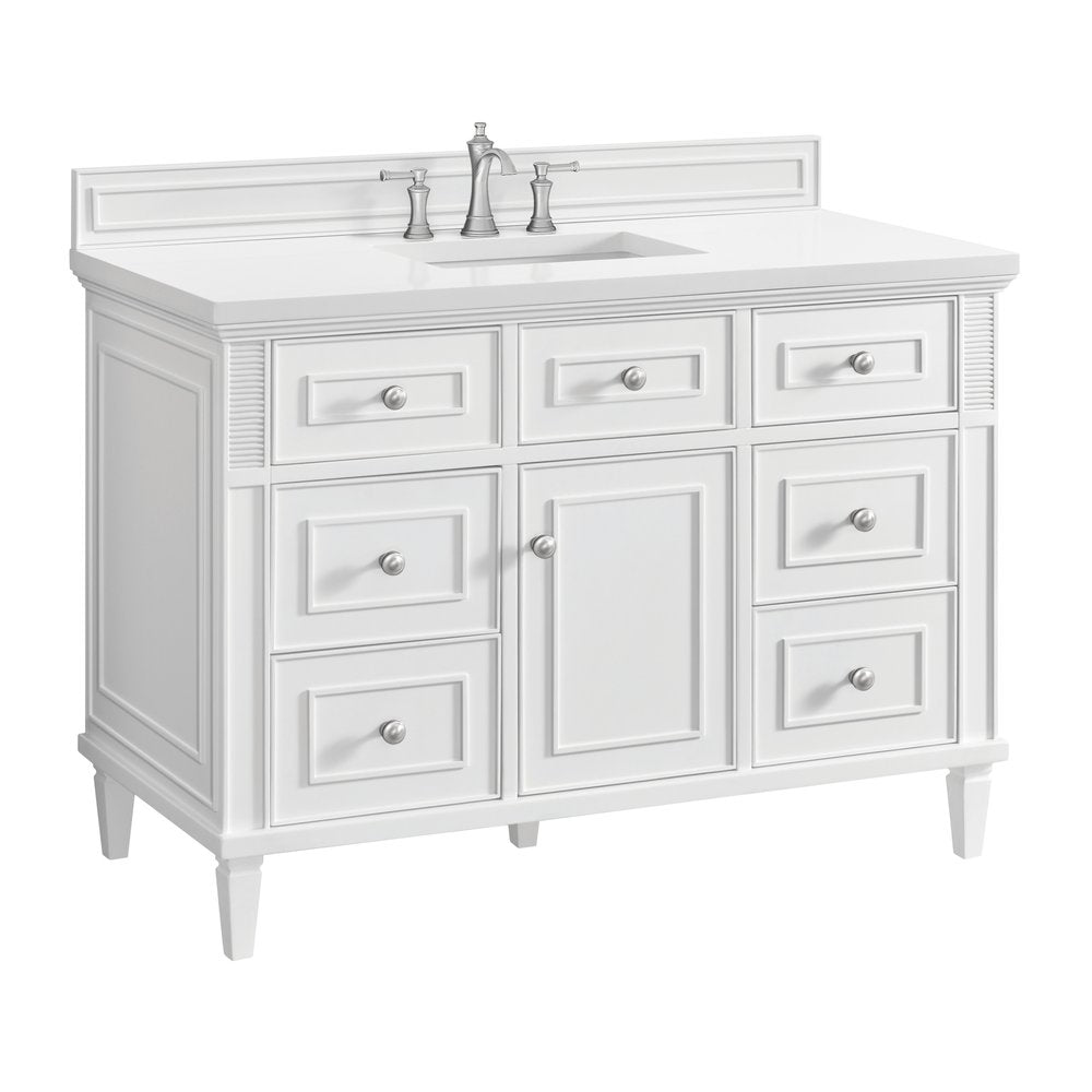 James Martin - Lorelai 48" Single Vanity, Bright White - 424-V48-M-BW view 3