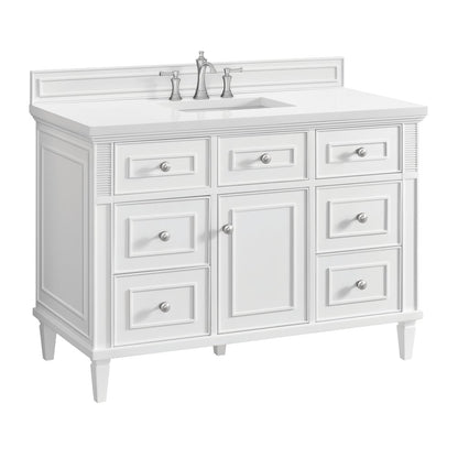 James Martin - Lorelai 48" Single Vanity, Bright White - 424-V48-M-BW view 3