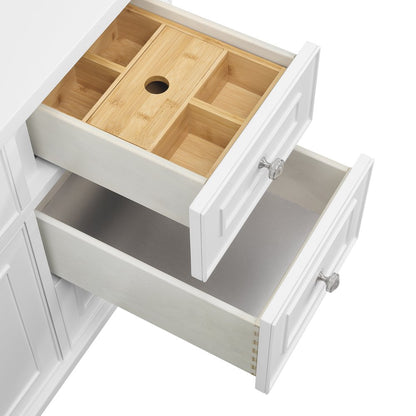 James Martin - Lorelai 48" Single Vanity, Bright White, w/ 3 CM Siberian Silestone Top - 424-V48-BW-3SFR view 14