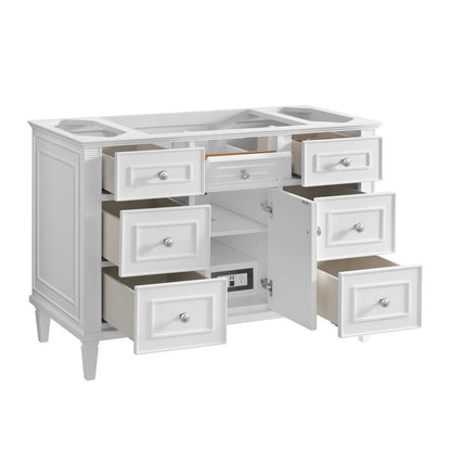 James Martin - Lorelai 48" Single Vanity, Bright White, w/ 3 CM Tajnar Eclos Top w/FreePower Wireless Charger - 424-V48-BW-FTJR view 8