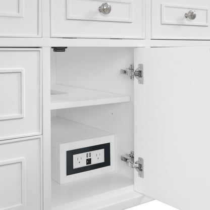 James Martin - Lorelai 48" Single Vanity, Bright White, w/ 3 CM Tajnar Eclos Top w/FreePower Wireless Charger - 424-V48-BW-FTJR view 11