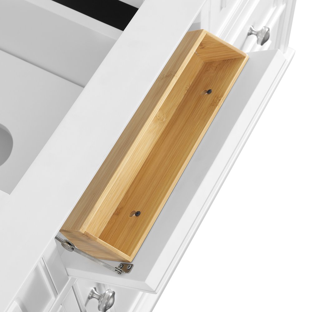 James Martin - Lorelai 48" Single Vanity, Bright White w/ 3 CM Victorian Silver Silestone Top - 424-V48-BW-3VSL view 15