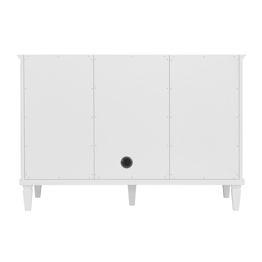 James Martin - Lorelai 48" Single Vanity, Bright White w/ 3 CM Victorian Silver Silestone Top w/FreePower Wireless Charger - 424-V48-BW-FVSL view 11