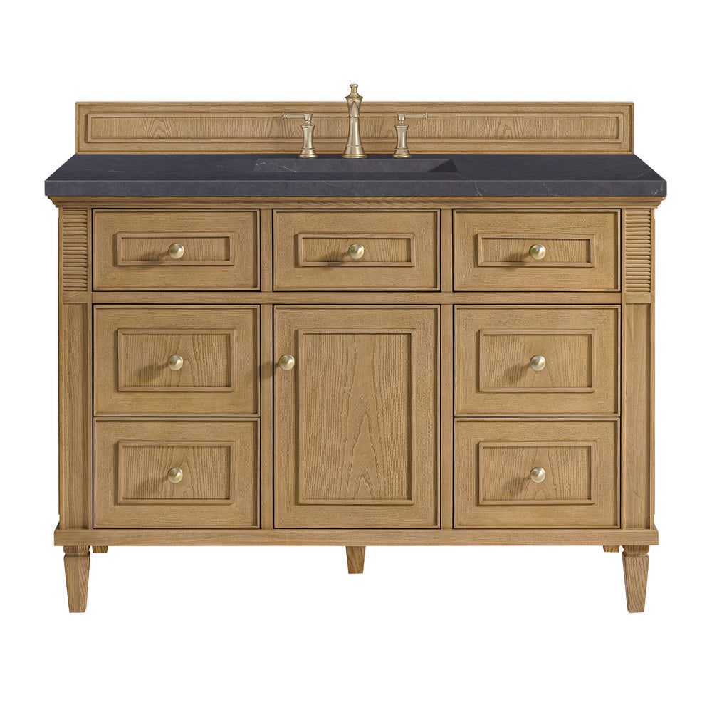 James Martin - Lorelai 48" Single Vanity, Light Natural Oak w/ 3 CM Charcoal Soapstone Silestone Top - 424-V48-LNO-3CSP view 1