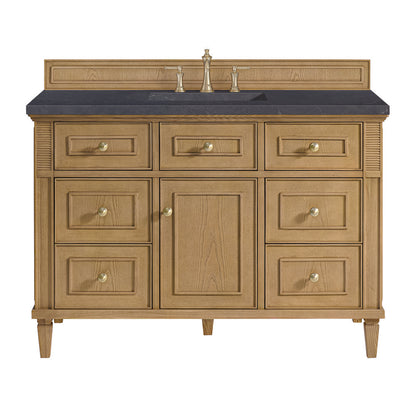 James Martin - Lorelai 48" Single Vanity, Light Natural Oak w/ 3 CM Charcoal Soapstone Silestone Top - 424-V48-LNO-3CSP view 1