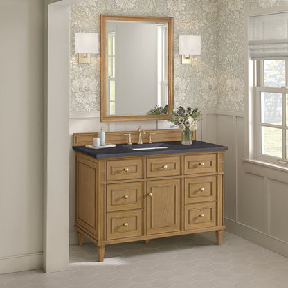 James Martin - Lorelai 48" Single Vanity, Light Natural Oak w/ 3 CM Charcoal Soapstone Silestone Top - 424-V48-LNO-3CSP view 4