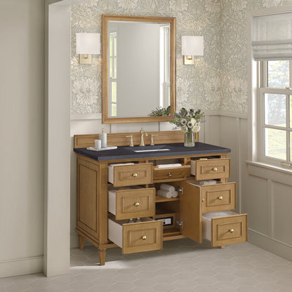 James Martin - Lorelai 48" Single Vanity, Light Natural Oak w/ 3 CM Charcoal Soapstone Silestone Top - 424-V48-LNO-3CSP view 5