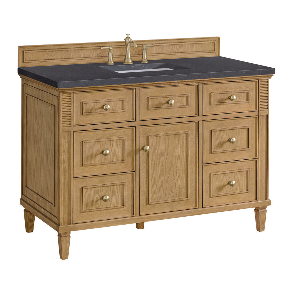 James Martin - Lorelai 48" Single Vanity, Light Natural Oak w/ 3 CM Charcoal Soapstone Silestone Top - 424-V48-LNO-3CSP view 10