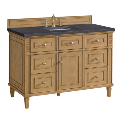 James Martin - Lorelai 48" Single Vanity, Light Natural Oak w/ 3 CM Charcoal Soapstone Silestone Top - 424-V48-LNO-3CSP view 10