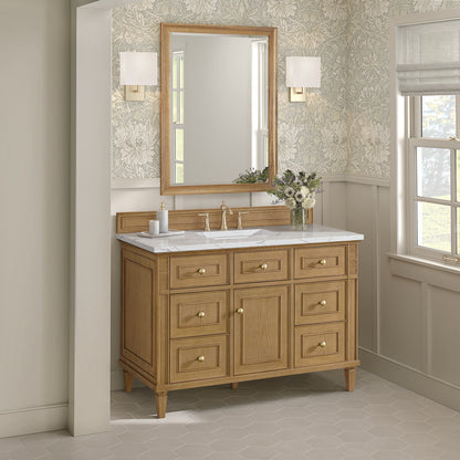 James Martin - Lorelai 48" Single Vanity, Light Natural Oak w/ 3 CM Ethereal Noctis Silestone Top - 424-V48-LNO-3ENC view 4