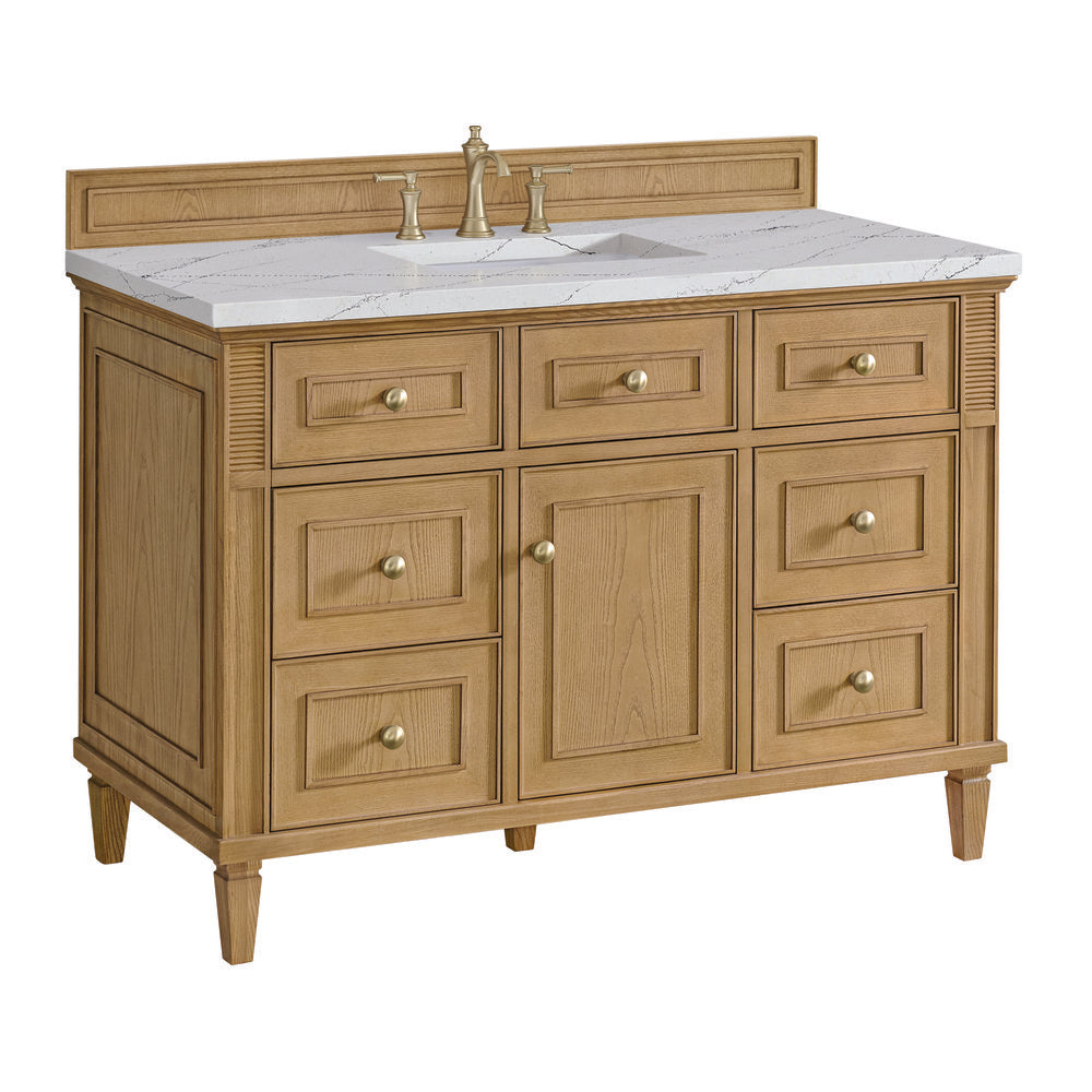 James Martin - Lorelai 48" Single Vanity, Light Natural Oak w/ 3 CM Ethereal Noctis Silestone Top - 424-V48-LNO-3ENC view 10