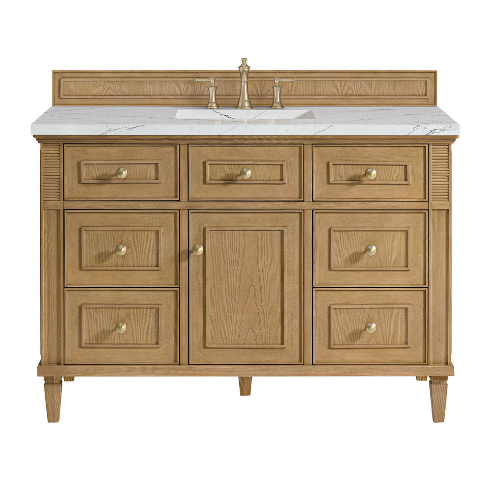 James Martin - Lorelai 48" Single Vanity, Light Natural Oak w/ 3 CM Ethereal Noctis Silestone Top w/FreePower Wireless Charger - 424-V48-LNO-FENC view 1