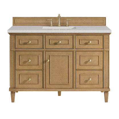 James Martin - Lorelai 48" Single Vanity, Light Natural Oak w/ 3 CM Lime Delight Silestone Top - 424-V48-LNO-3LDL view 1