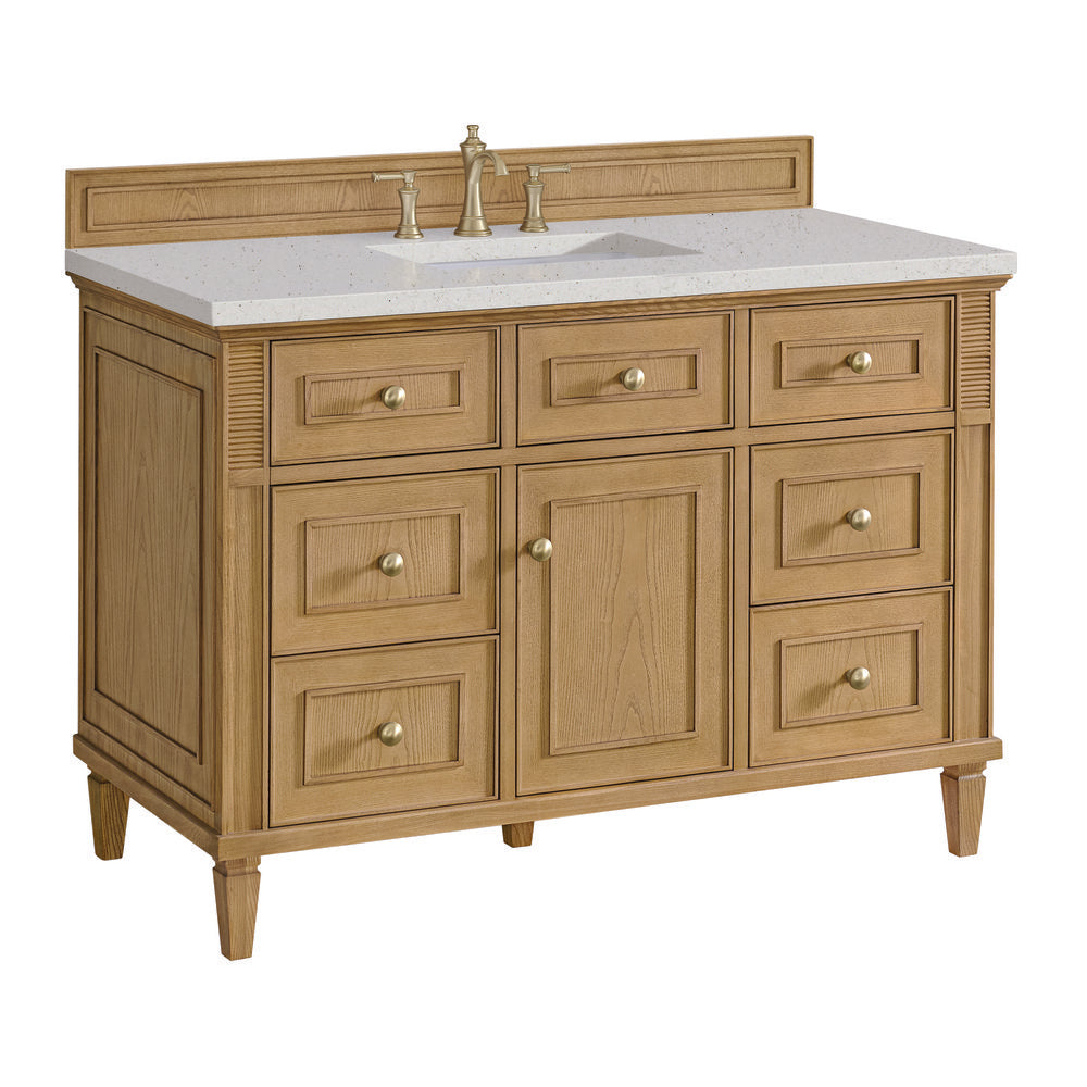 James Martin - Lorelai 48" Single Vanity, Light Natural Oak w/ 3 CM Lime Delight Silestone Top - 424-V48-LNO-3LDL view 10