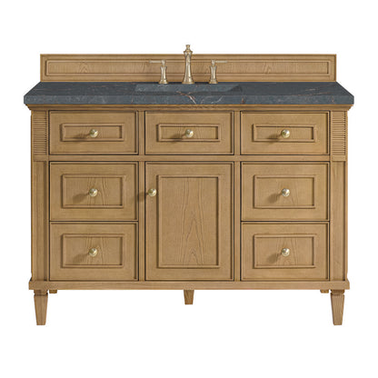 James Martin - Lorelai 48" Single Vanity, Light Natural Oak w/ 3 CM Parisien Bleu Silestone Top - 424-V48-LNO-3PBL view 1