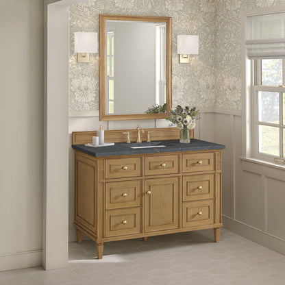 James Martin - Lorelai 48" Single Vanity, Light Natural Oak w/ 3 CM Parisien Bleu Silestone Top - 424-V48-LNO-3PBL view 4