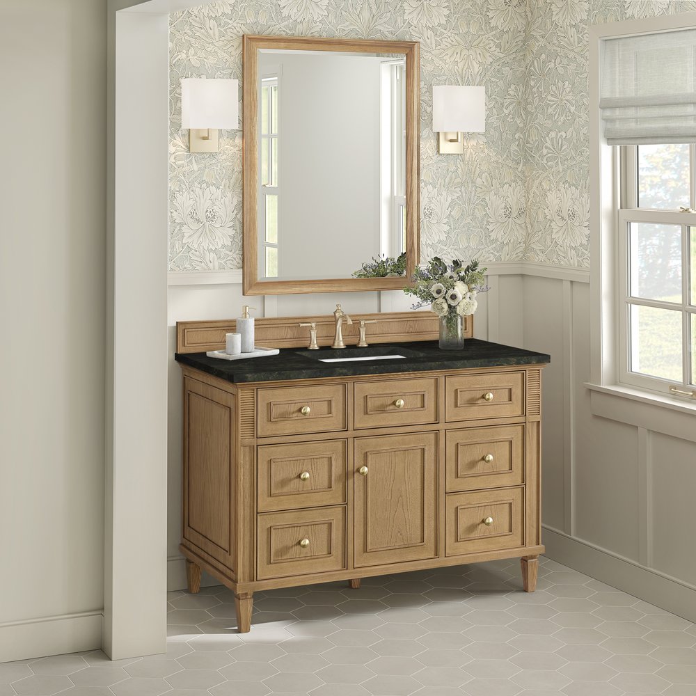 James Martin - Lorelai 48" Single Vanity, Light Natural Oak, w/ 3 CM Phantome Eclos Top - 424-V48-LNO-3PHT view 4