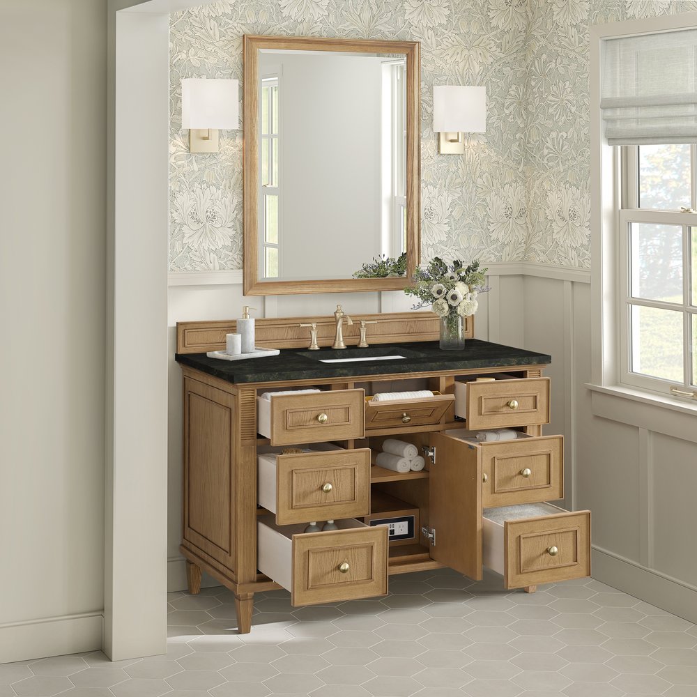 James Martin - Lorelai 48" Single Vanity, Light Natural Oak, w/ 3 CM Phantome Eclos Top - 424-V48-LNO-3PHT view 5