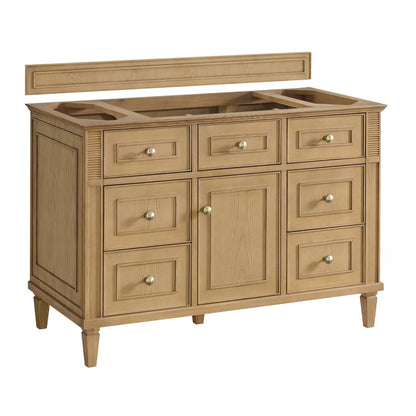 James Martin - Lorelai 48" Single Vanity, Light Natural Oak, w/ 3 CM Siberian Silestone Top - 424-V48-LNO-3SFR view 2