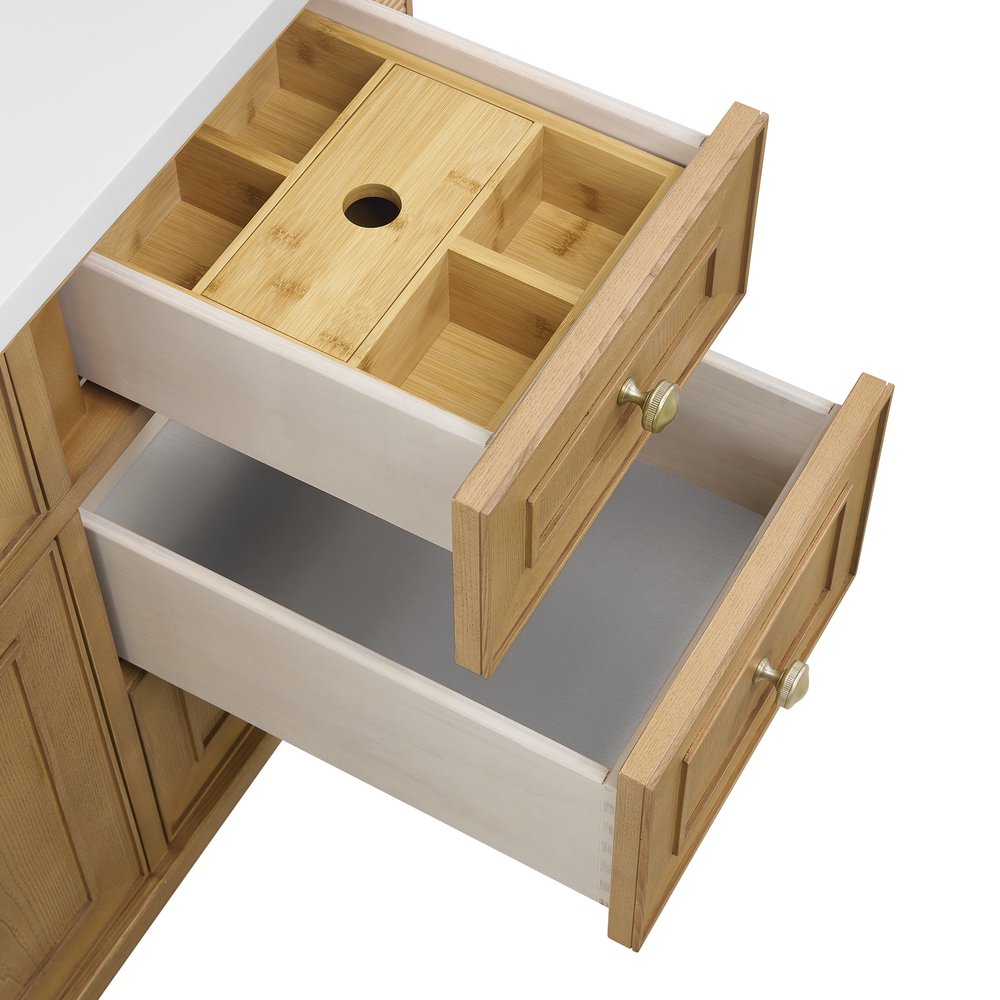 James Martin - Lorelai 48" Single Vanity, Light Natural Oak, w/ 3 CM Siberian Silestone Top - 424-V48-LNO-3SFR view 13