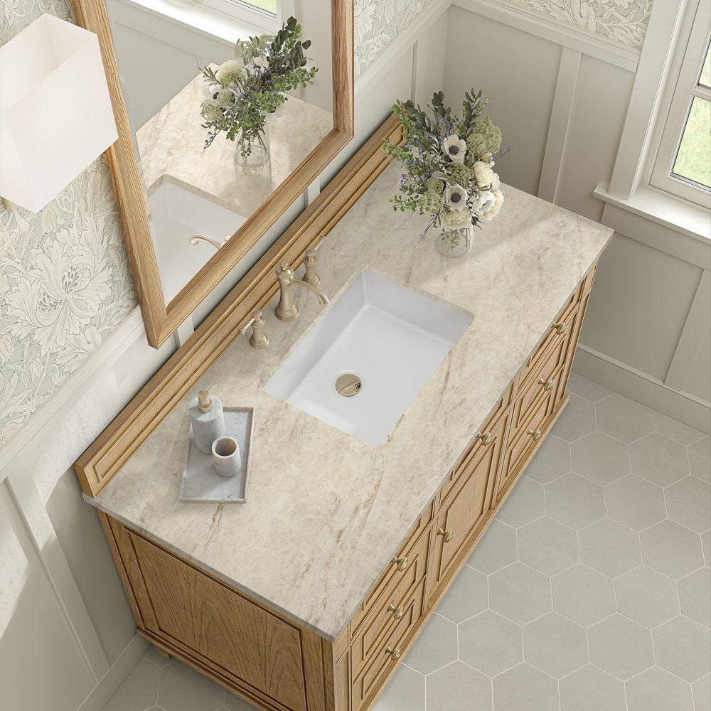 James Martin - Lorelai 48" Single Vanity, Light Natural Oak, w/ 3 CM Tajnar Eclos Top - 424-V48-LNO-3TJR view 7