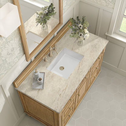 James Martin - Lorelai 48" Single Vanity, Light Natural Oak, w/ 3 CM Tajnar Eclos Top - 424-V48-LNO-3TJR view 7