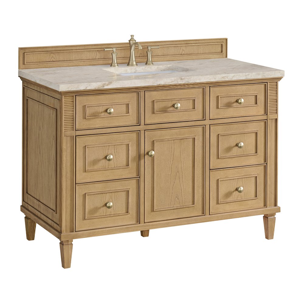 James Martin - Lorelai 48" Single Vanity, Light Natural Oak, w/ 3 CM Tajnar Eclos Top - 424-V48-LNO-3TJR view 10