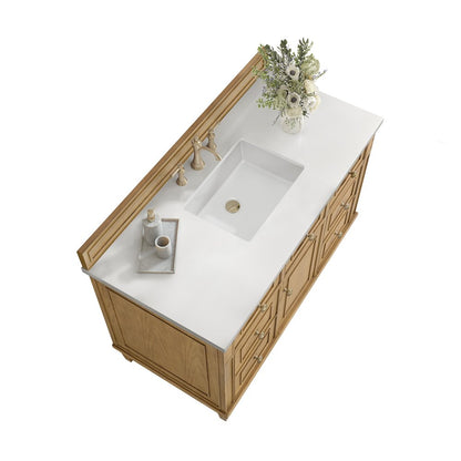 James Martin - Lorelai 48" Single Vanity, Light Natural Oak w/ 3 CM White Zeus Silestone Top - 424-V48-LNO-3WZ view 8
