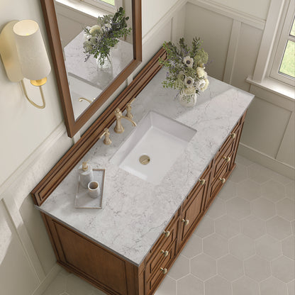 James Martin - Lorelai 48" Single Vanity, Mid-Century Walnut w/ 3 CM Eternal Jasmine Pearl Silestone Top - 424-V48-WLT-3EJP view 8