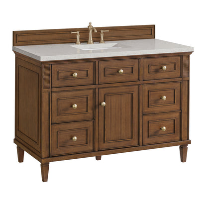 James Martin - Lorelai 48" Single Vanity, Mid-Century Walnut w/ 3 CM Lime Delight Silestone Top - 424-V48-WLT-3LDL view 11