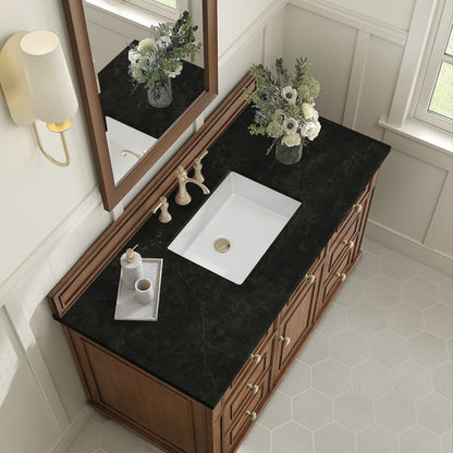 James Martin - Lorelai 48" Single Vanity, Mid-Century Walnut, w/ 3 CM Phantome Eclos Top - 424-V48-WLT-3PHT view 8