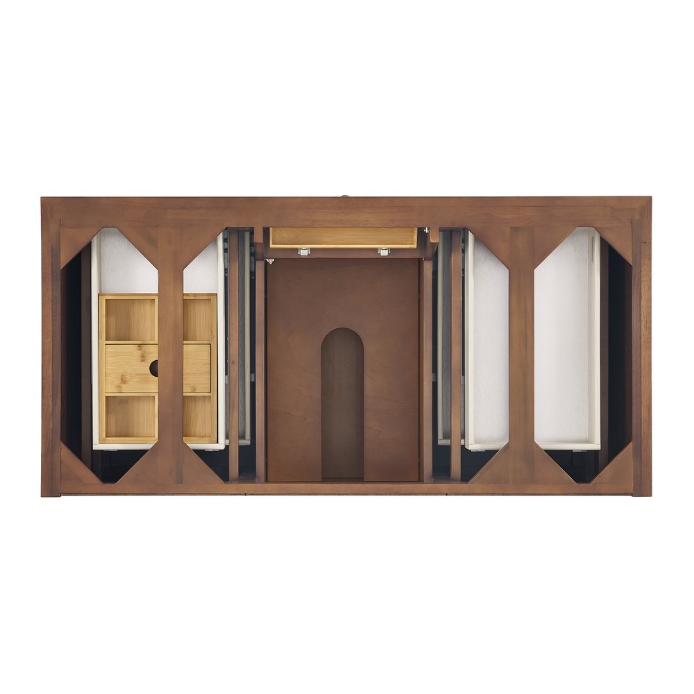 James Martin - Lorelai 48" Single Vanity, Mid-Century Walnut, w/ 3 CM Tajnar Eclos Top - 424-V48-WLT-3TJR view 7