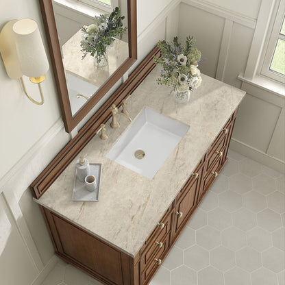 James Martin - Lorelai 48" Single Vanity, Mid-Century Walnut, w/ 3 CM Tajnar Eclos Top - 424-V48-WLT-3TJR view 8