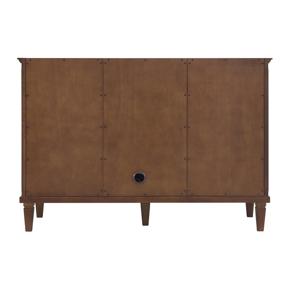 James Martin - Lorelai 48" Single Vanity, Mid-Century Walnut w/ 3 CM Victorian Silver Silestone Top - 424-V48-WLT-3VSL view 10