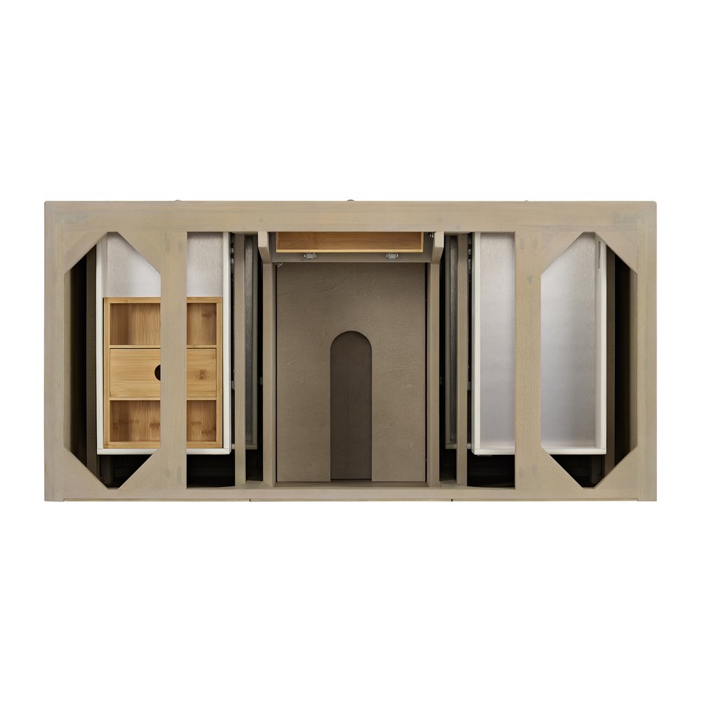 James Martin - Lorelai 48" Single Vanity, Whitewashed Oak w/ 3 CM Charcoal Soapstone Silestone Top - 424-V48-WWO-3CSP view 6