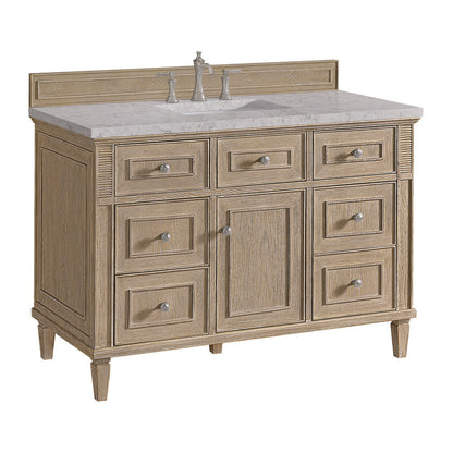 James Martin - Lorelai 48" Single Vanity, Whitewashed Oak w/ 3 CM Eternal Jasmine Pearl Silestone Top w/FreePower Wireless Charger - 424-V48-WWO-FEJP view 11