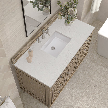 James Martin - Lorelai 48" Single Vanity, Whitewashed Oak w/ 3 CM Lime Delight Silestone Top - 424-V48-WWO-3LDL view 7