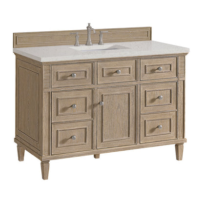 James Martin - Lorelai 48" Single Vanity, Whitewashed Oak w/ 3 CM Lime Delight Silestone Top - 424-V48-WWO-3LDL view 10
