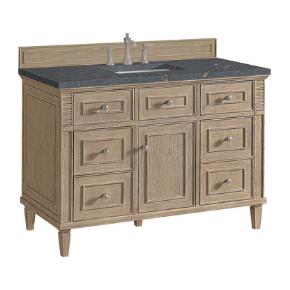 James Martin - Lorelai 48" Single Vanity, Whitewashed Oak w/ 3 CM Parisien Bleu Silestone Top w/FreePower Wireless Charger - 424-V48-WWO-FPBL view 11