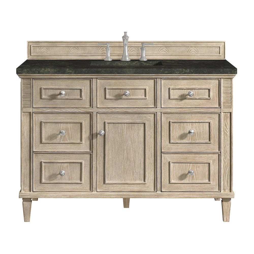 James Martin - Lorelai 48" Single Vanity, Whitewashed Oak, w/ 3 CM Phantome Eclos Top - 424-V48-WWO-3PHT view 1