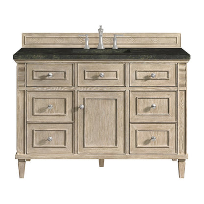 James Martin - Lorelai 48" Single Vanity, Whitewashed Oak, w/ 3 CM Phantome Eclos Top - 424-V48-WWO-3PHT view 1