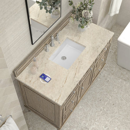 James Martin - Lorelai 48" Single Vanity, Whitewashed Oak, w/ 3 CM Tajnar Eclos Top w/FreePower Wireless Charger - 424-V48-WWO-FTJR view 7